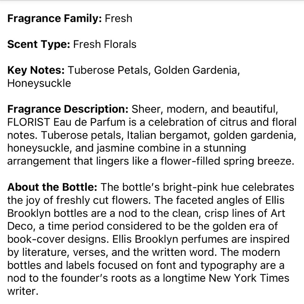 🌸 ELLIS BROOKLYN FLORIST Travel Size - Picture 5 of 6